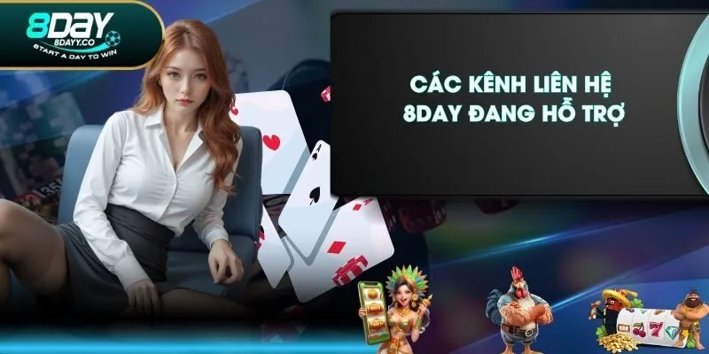 Các kênh liên hệ 8DAY đang hỗ trợ
