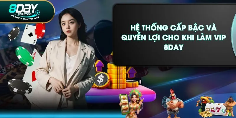 Hệ thống cấp bậc và quyền lợi cho khi làm VIP 8DAY